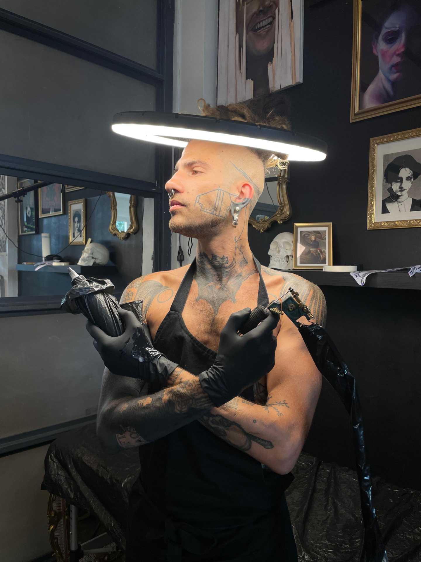 Ange Mathieu in the studio